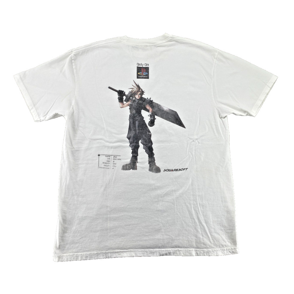 Vintage Final Fantasy VII Promo T Shirt XL PlayStation Cloud Squaresoft 90s